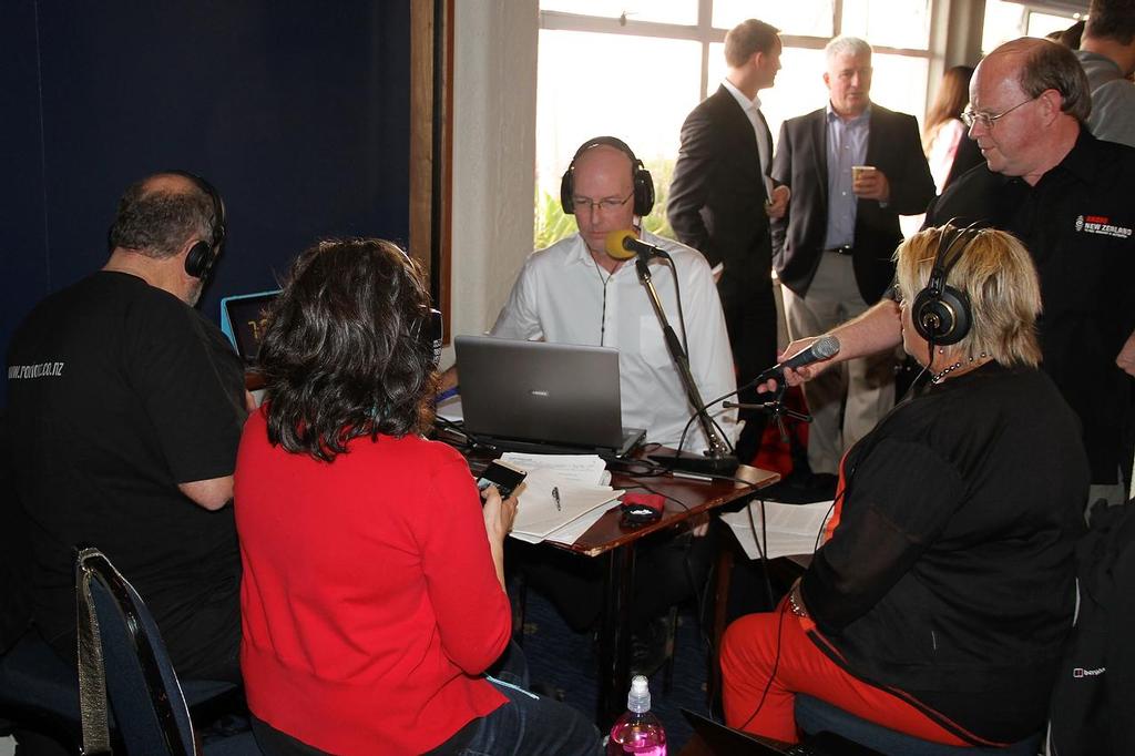  America’s Cup Day 9 Royal New Zealand Yacht Squadron - Radio New Zealand run live from the RNZYS © Richard Gladwell www.photosport.co.nz